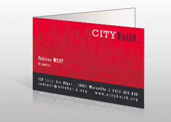 carte de visite 2 volets