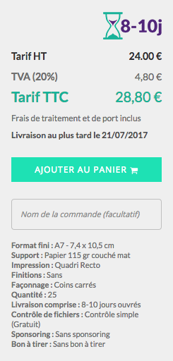 Rcapitulatif de commande