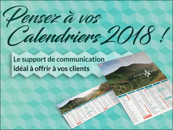 Communication : Il est temps de penser au calendrier 2018 !