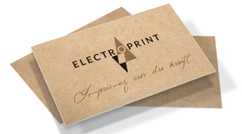 Cartes de visite en ligne - cartes de visite en cuir avec Electroprint